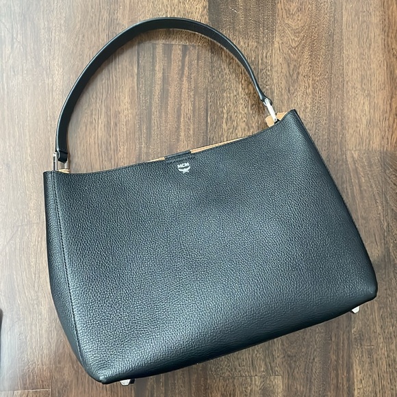 MCM Medium Sarah Hobo Bag in Black - Picture 3 of 10